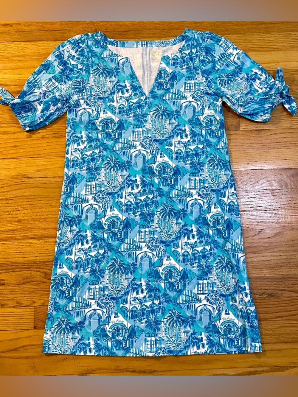 Lilly Pulitzer Small NWOT, Easley “Amalfi Blue Sunny State Of Mind" knee length